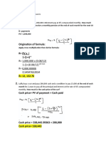 Origination of Formula: R PV X I 1 - (1+i) : FM MIDTERM QUIZ With Answers