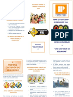 Folleto 3 - Uso de Cinturón de Seguridad Seguridad Vial Petrotech