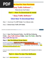 Thank You For Your Purchase Easy Traffic Software: " ".... Part 1 - How To Download & Install " "