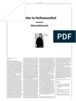 From Husserl To Hofmannsthal