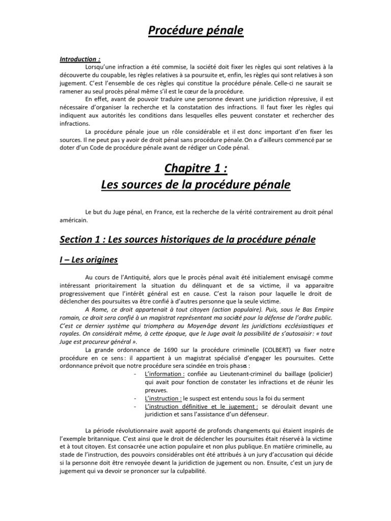 procedure penale  droit loi criminelle droit statutaire