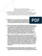 Derecho Civil: Parciales con temas sobre definición, atributos de la persona y fuentes del derecho