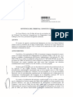 SENTENCIA DEL TRIBUNAL CONSTITUCIONAL; 26 NOV 2008. EXP. N.° 05400-2007-PA/TC LAMBAYEQUE. José María BALCÁZAR ZELADA. 8 págs