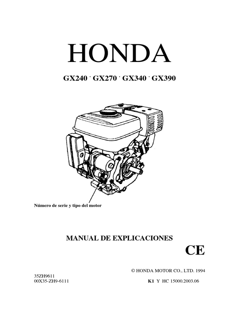 Honda GX240 K1 VTA2 (GC04) - Honda Engine, Made In Japan (SN: GC04-3000001 - GC0 - Foto 3