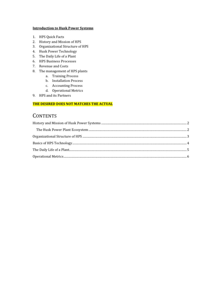 Introduction To Husk Power Systems Pdf Gasification Nature