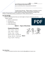 POGIL Types of Chemical Reactions