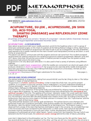 Acupuncture Acupressure Shiatsu And Reflexology - 