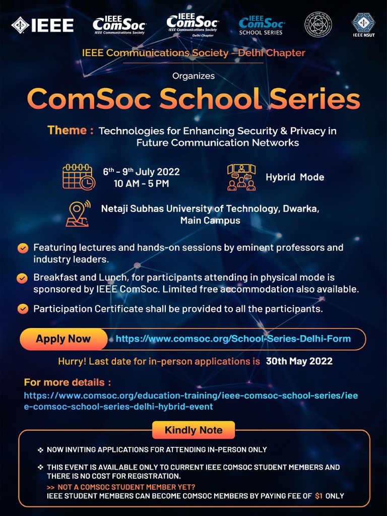 Comsoc Workshop Series : Workshop Series – MENXBY