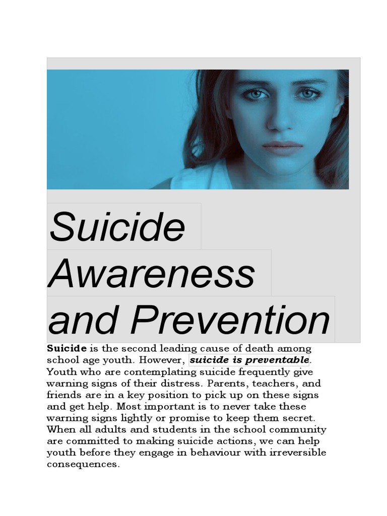 Suicide Awareness and Prevention Guide | PDF | Suicide | Mental Health