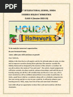 Class 5 Holiday Homework