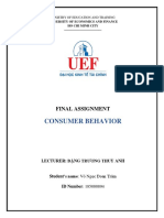 Consumer Behavior: Final Assignment