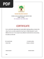 Certificate: Kamala Education Society's