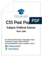 CSS Past Papers: Subject: Political Science