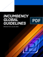 Incumbency Global Guidelines: Effective From July 20, 2020