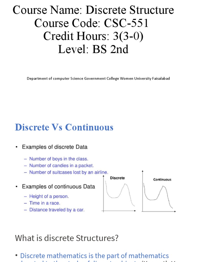 Department of Computer Science Government College Women University