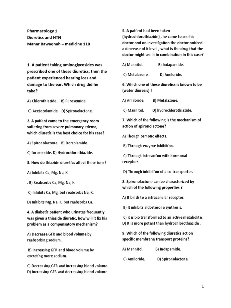 Understanding Diuretic Pharmacology Key Mechanisms of Action
