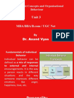 MBA/BBA Fundamentals of Individual Behavior, Personality, and Group Dynamics