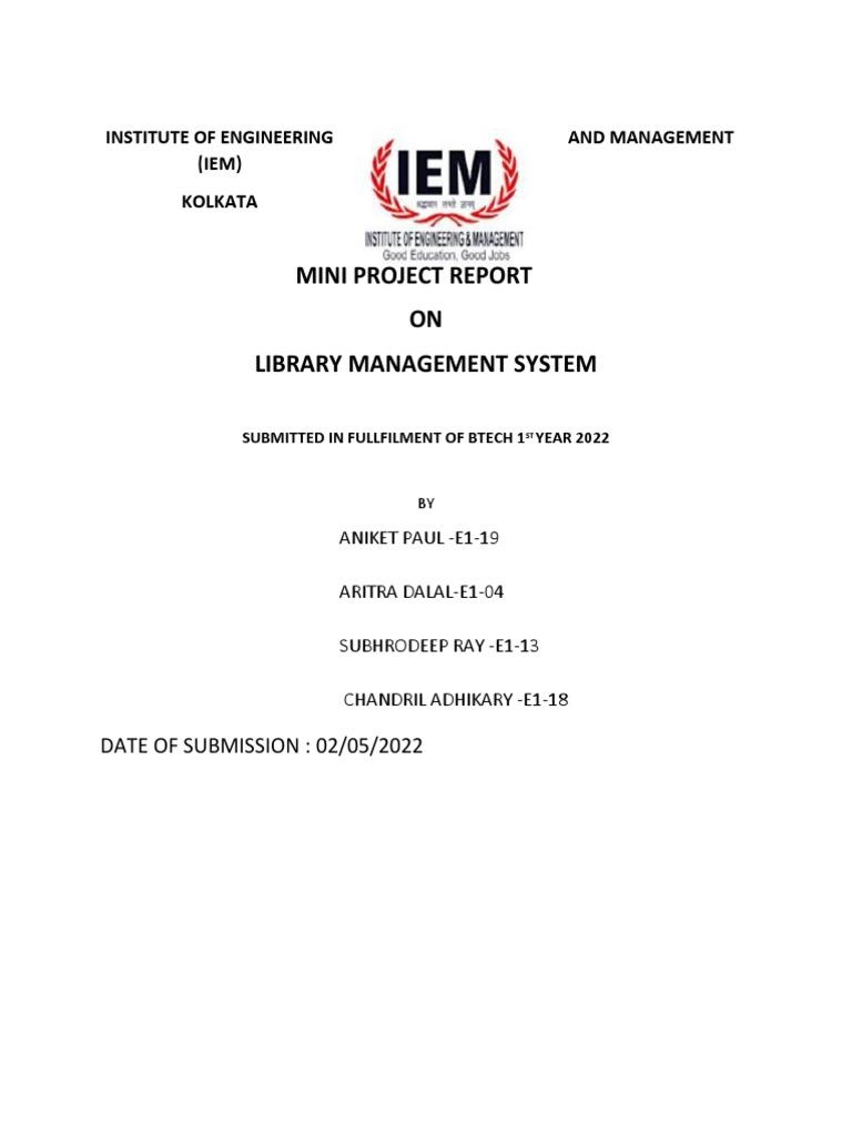 Library Management System Report | PDF | Libraries | Databases