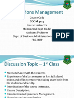 Lecture One-Operations Management