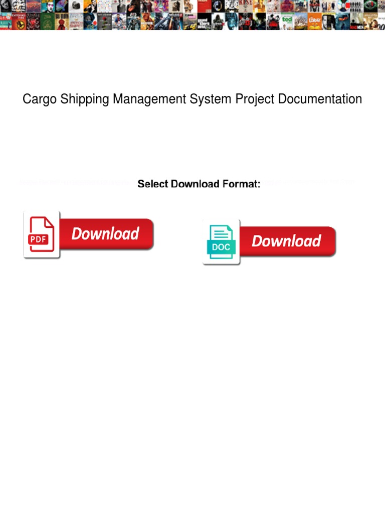 Cargo Shipping Management System Project Documentation PDF Cargo