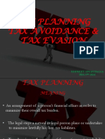 Toaz - Info Tax Planning Tax Avoidance Amp Tax Evasion PR
