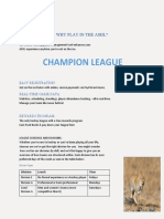 Champion League: Why Play in The Ashl?
