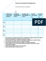 Actividad Practica de Razones Trigonometricas