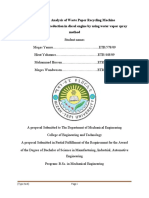 Design and Analysis of Waste Paper Recycling Machine 