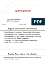 Regular Expressions: Finite Automata Theory & Formal Languages