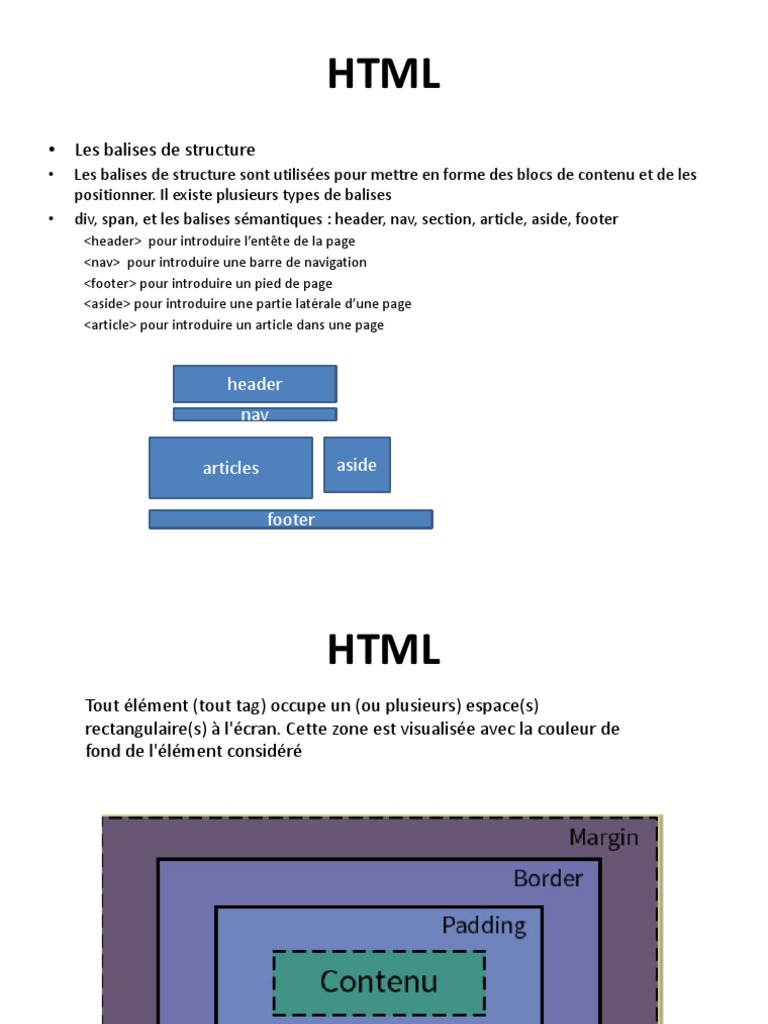 Balises HTML et propriétés CSS essentielles | PDF | Génie logiciel ...