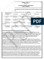 VA - 7 Vocabulary + RC - Faculty