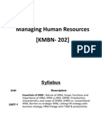 Managing Human Resources (KMBN-202)