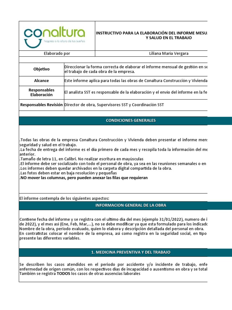 Informe Mensual de Seguridad Laboral | PDF | Agua | Ingenieria Eléctrica