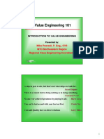Value Engineering 101