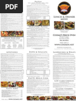 Cosimos Lunch and Dinner Menu