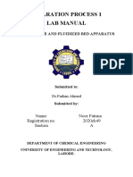 Separation Process 1 Lab Manual: Ion-Exchange and Fluidized Bed Apparatus