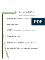 La capa de aplicación. Juan Francisco García Peña. 14201
