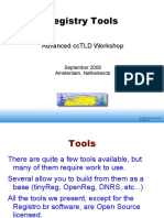 Registry Tools: Advanced CCTLD Workshop