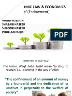 Waqf (Endowment) : Modern Islamic Law & Economics