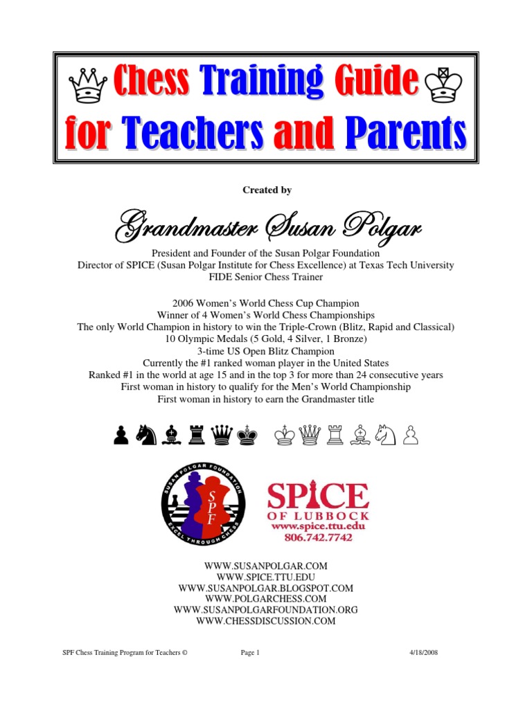 Chess Training Guide From Susan Polgar | PDF