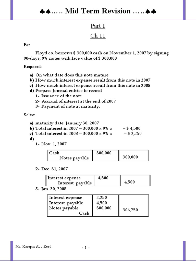 Accounting for Notes Payable, Sales Taxes, Warranties, and Revenue