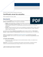 Certificado Anual de Estudios