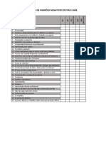 Relação de Padrões Negativos de Pai e Mãe