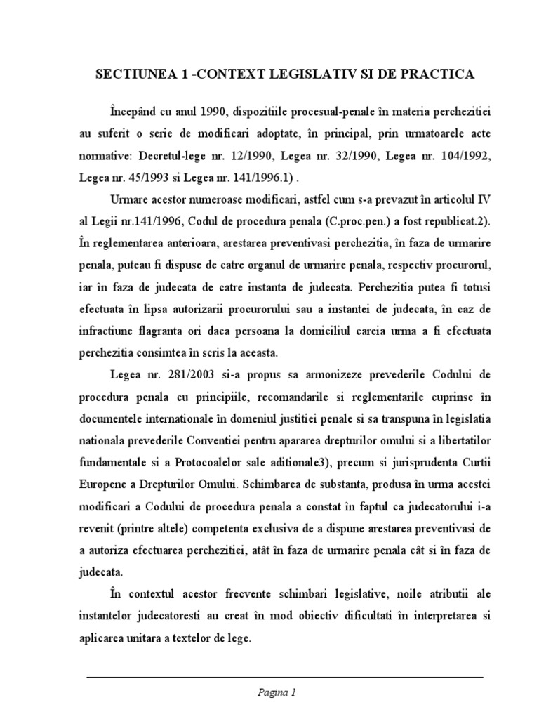 Referat Perchezitia | PDF