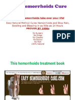 Easy Hemorrhoids Cure Uncovers A New Safe and Natural Solution For Treating Chronic Hemorrhoids