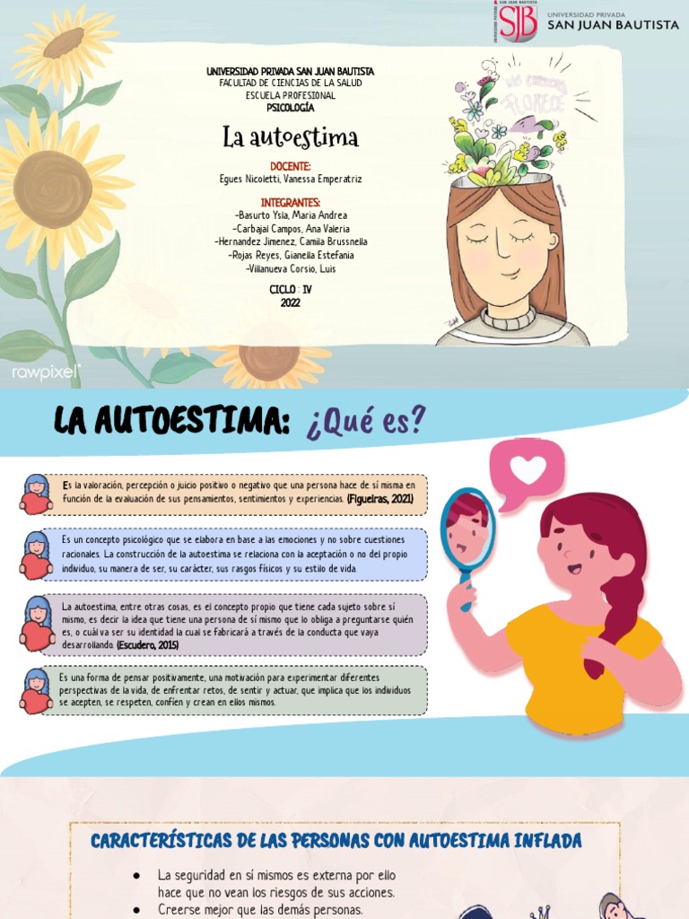 Importancia de la Autoestima en Psicología | PDF | Autoestima ...