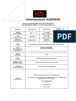 KOZ Online Audition