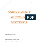 Gestión bancaria y entidades financieras