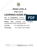 Learning Guide #54: Nursing Level Iii