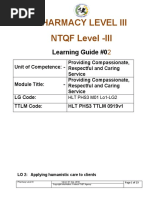 Pharmacy Level Iii NTQF Level - III: Learning Guide #0